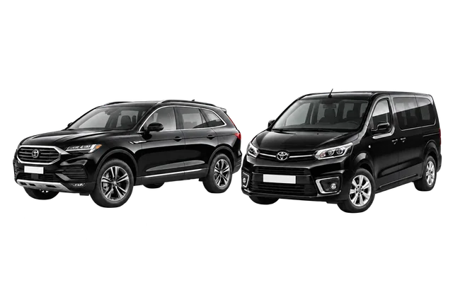 Standard van and SUV vehicle combination